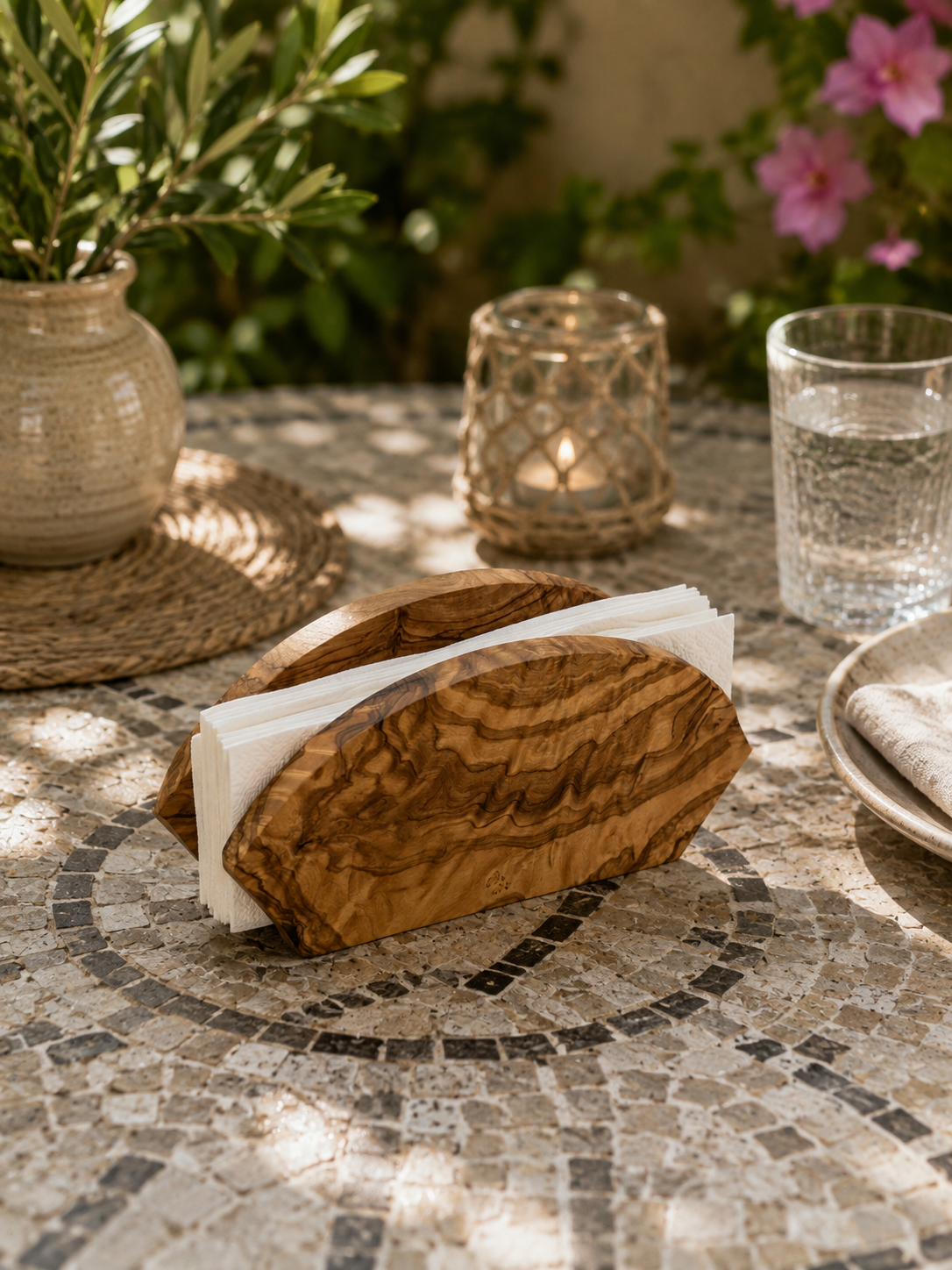 Olive Wood Napkin Holder