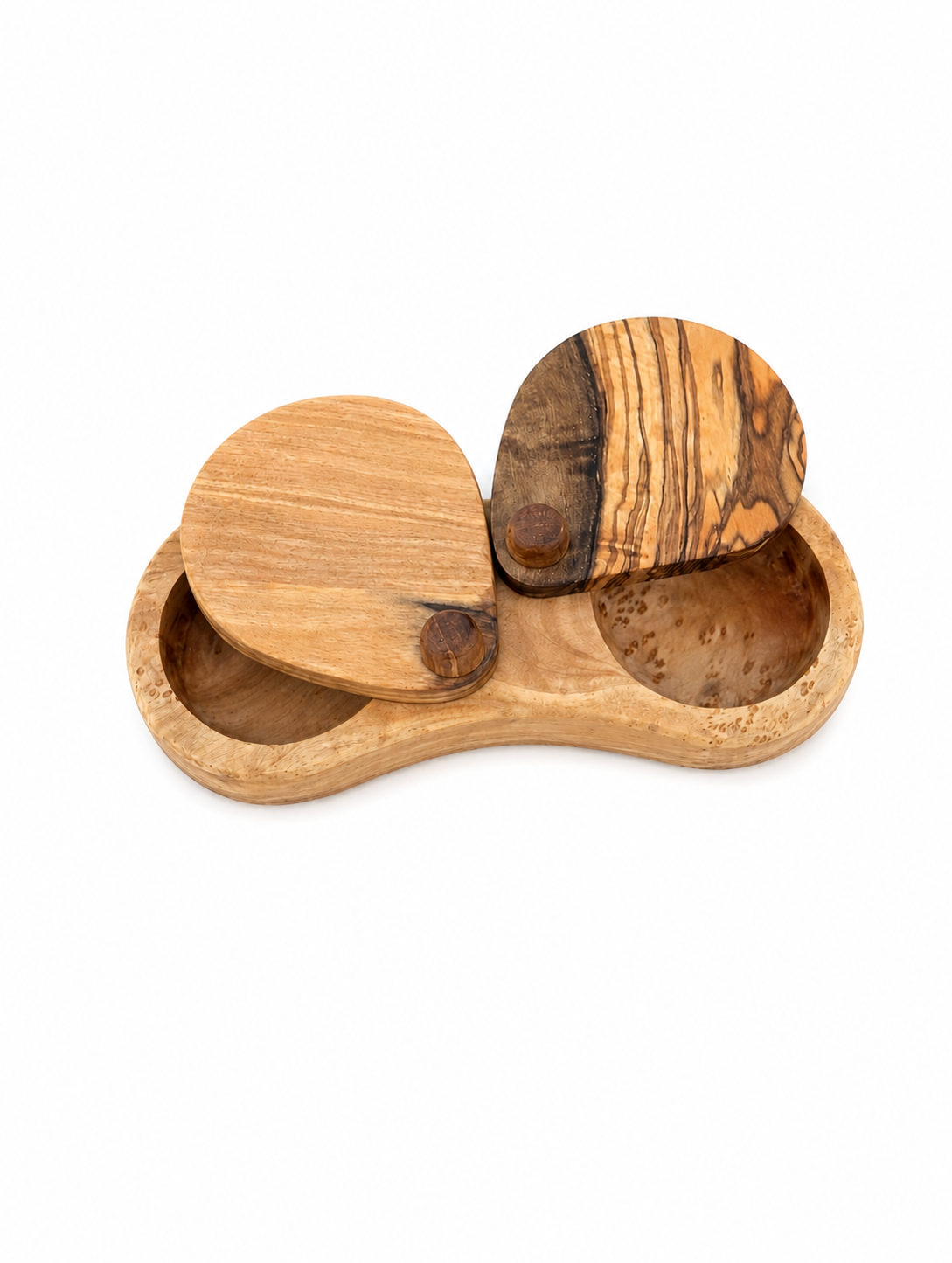 Olive Wood Salt and Pepper Container
