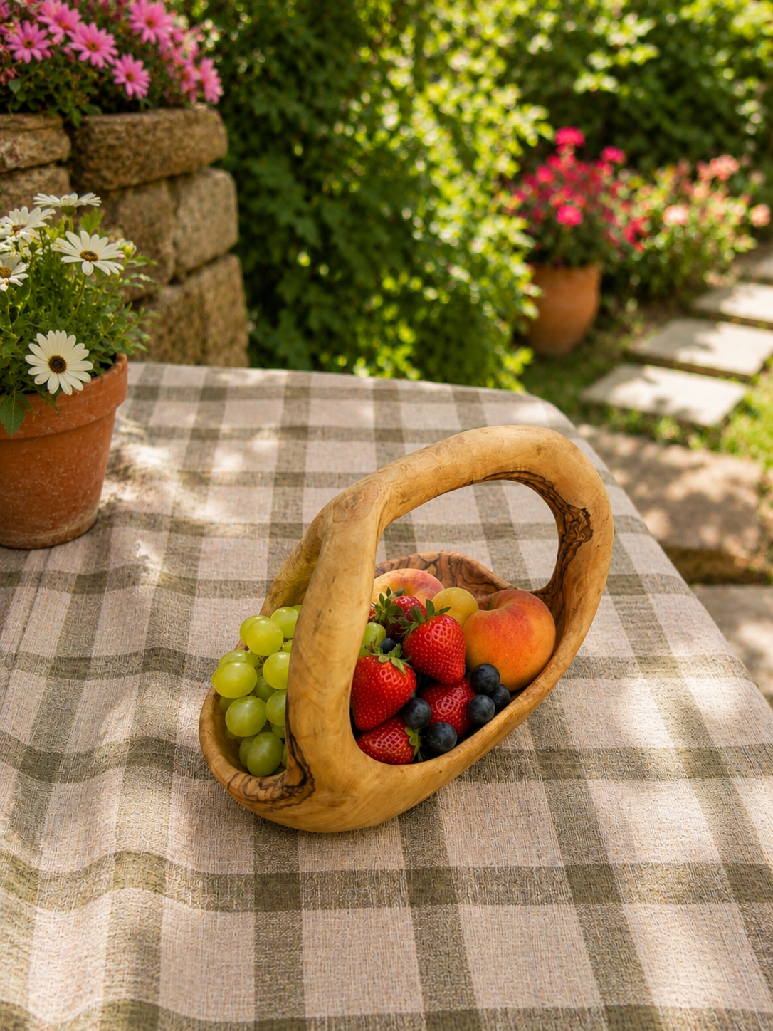 Olive Wood Fruit Basket